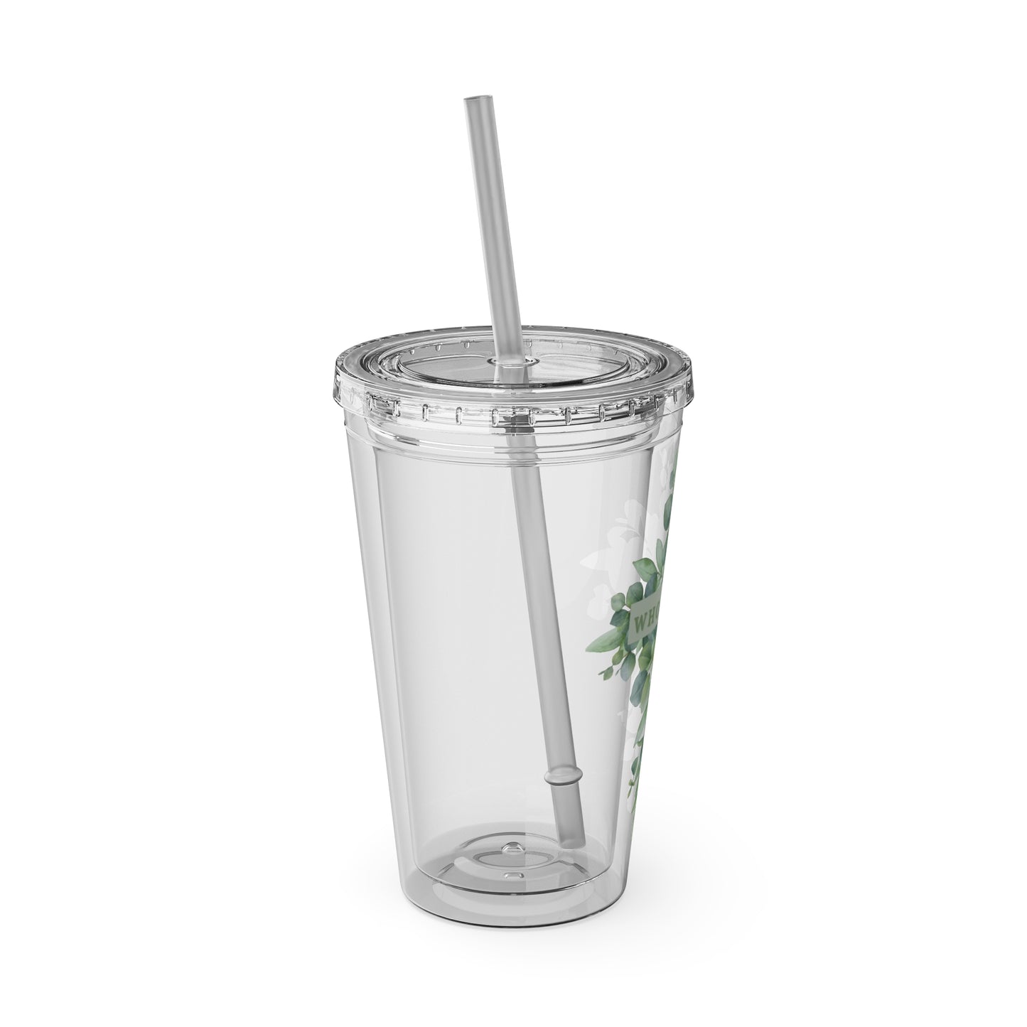 Whosoever sunsplash tumbler with straw, 16oz