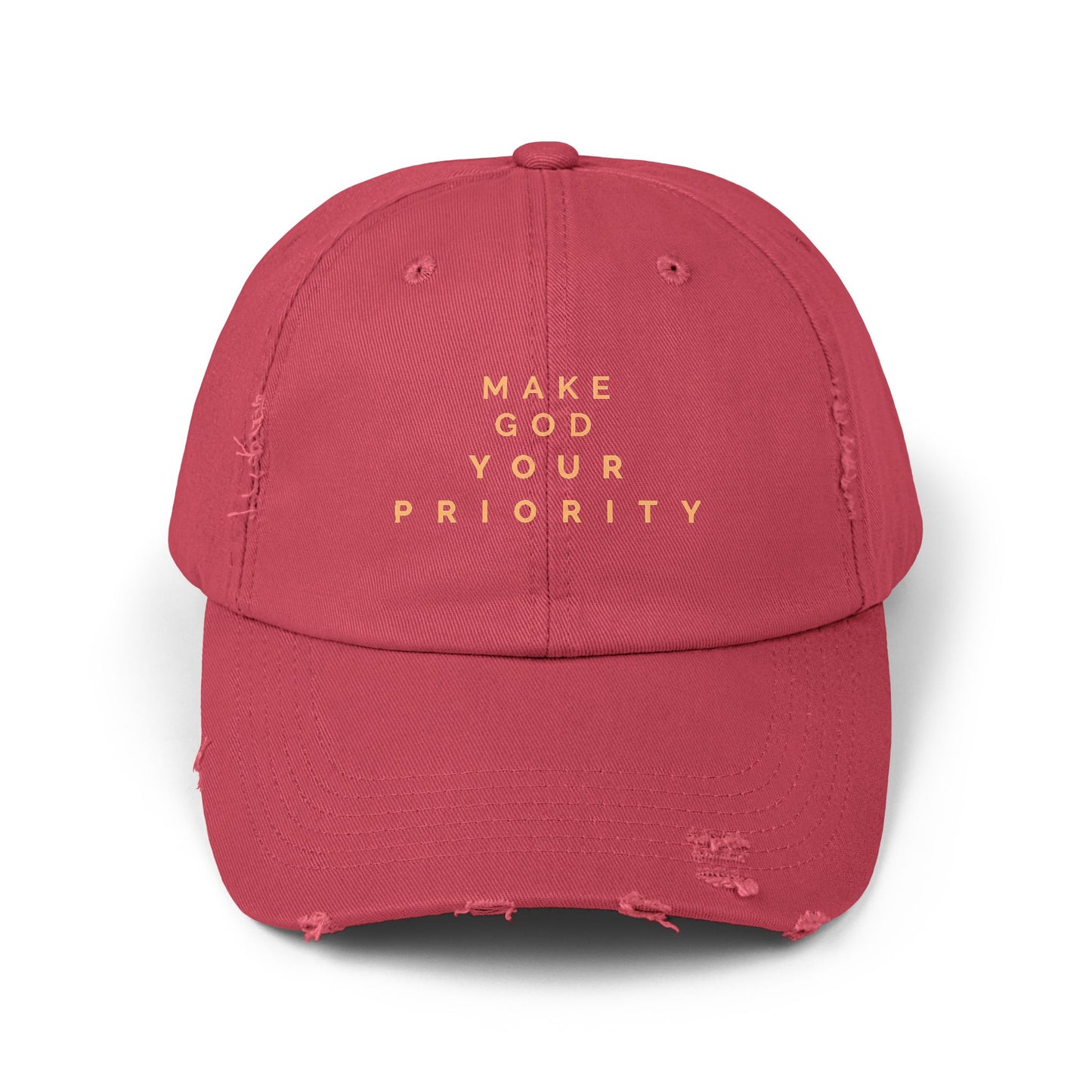 Make God your Priority Distressed Cap