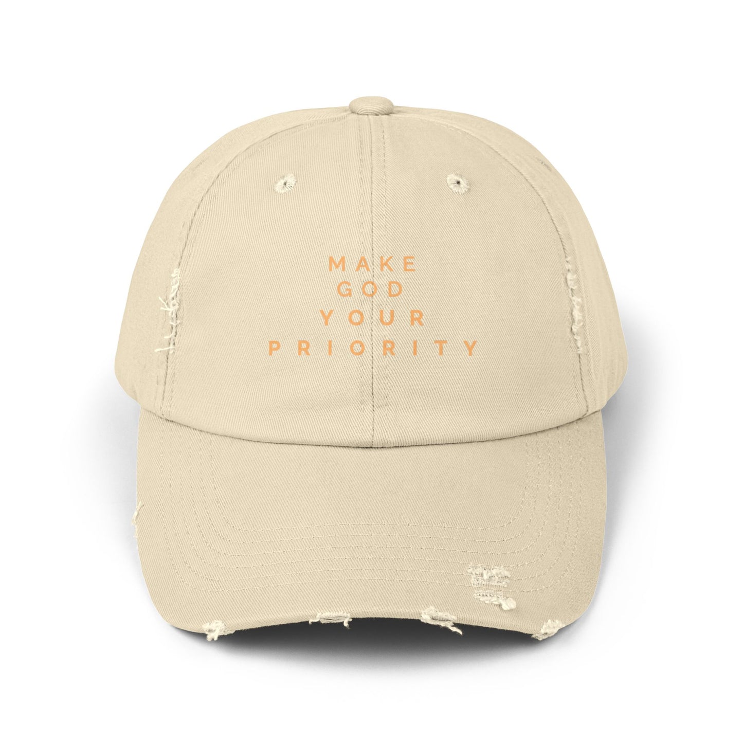 Make God your Priority Distressed Cap