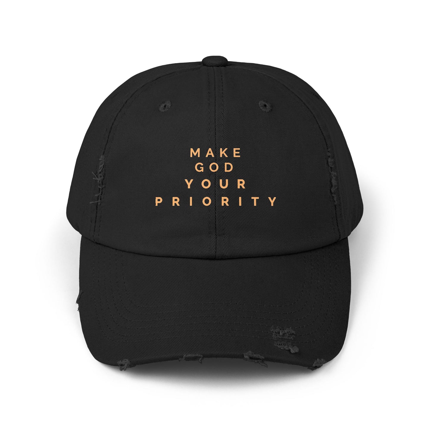 Make God your Priority Distressed Cap