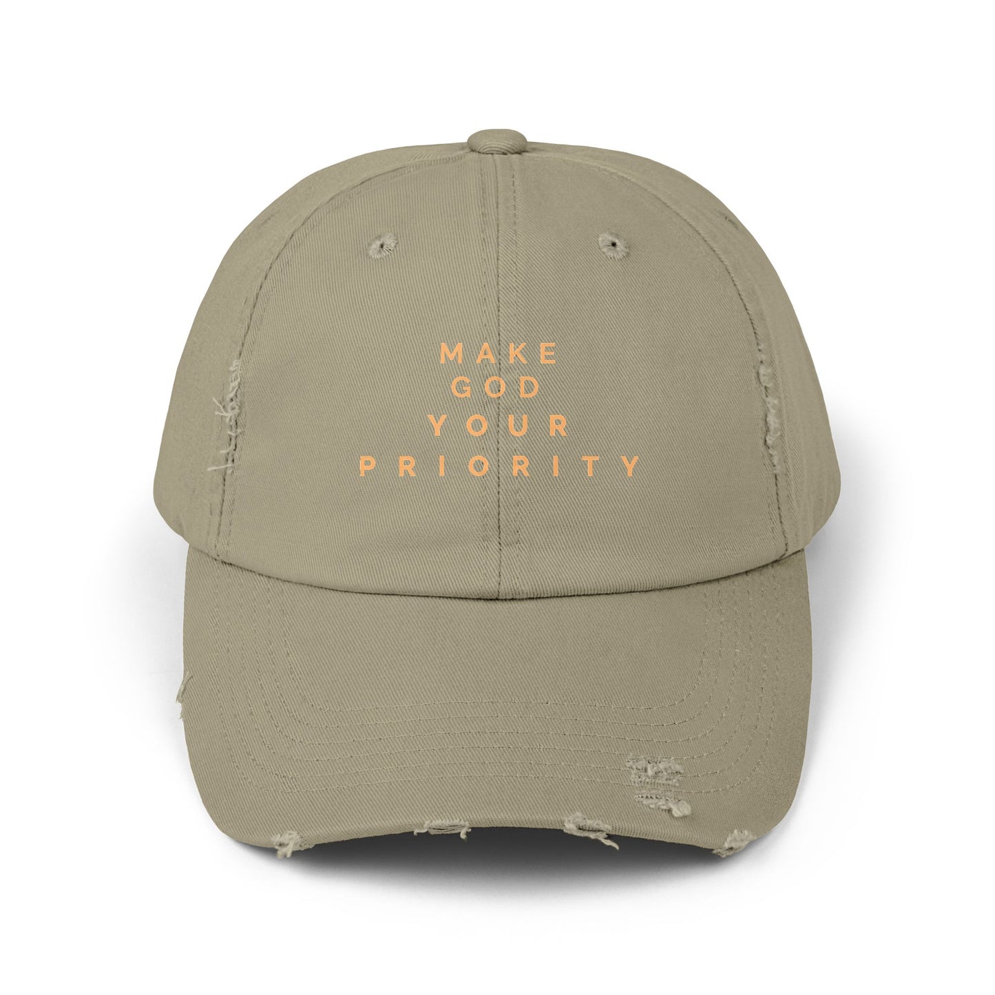 Make God your Priority Distressed Cap