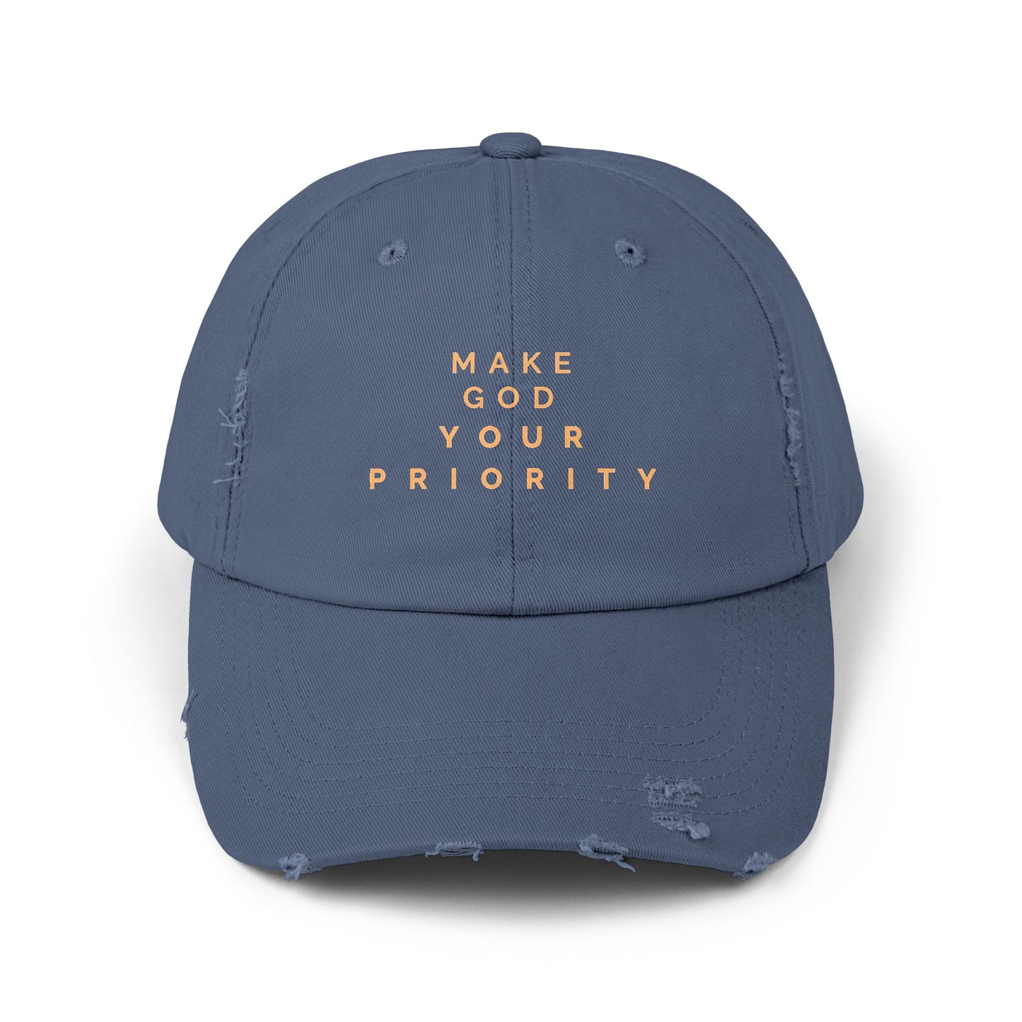 Make God your Priority Distressed Cap