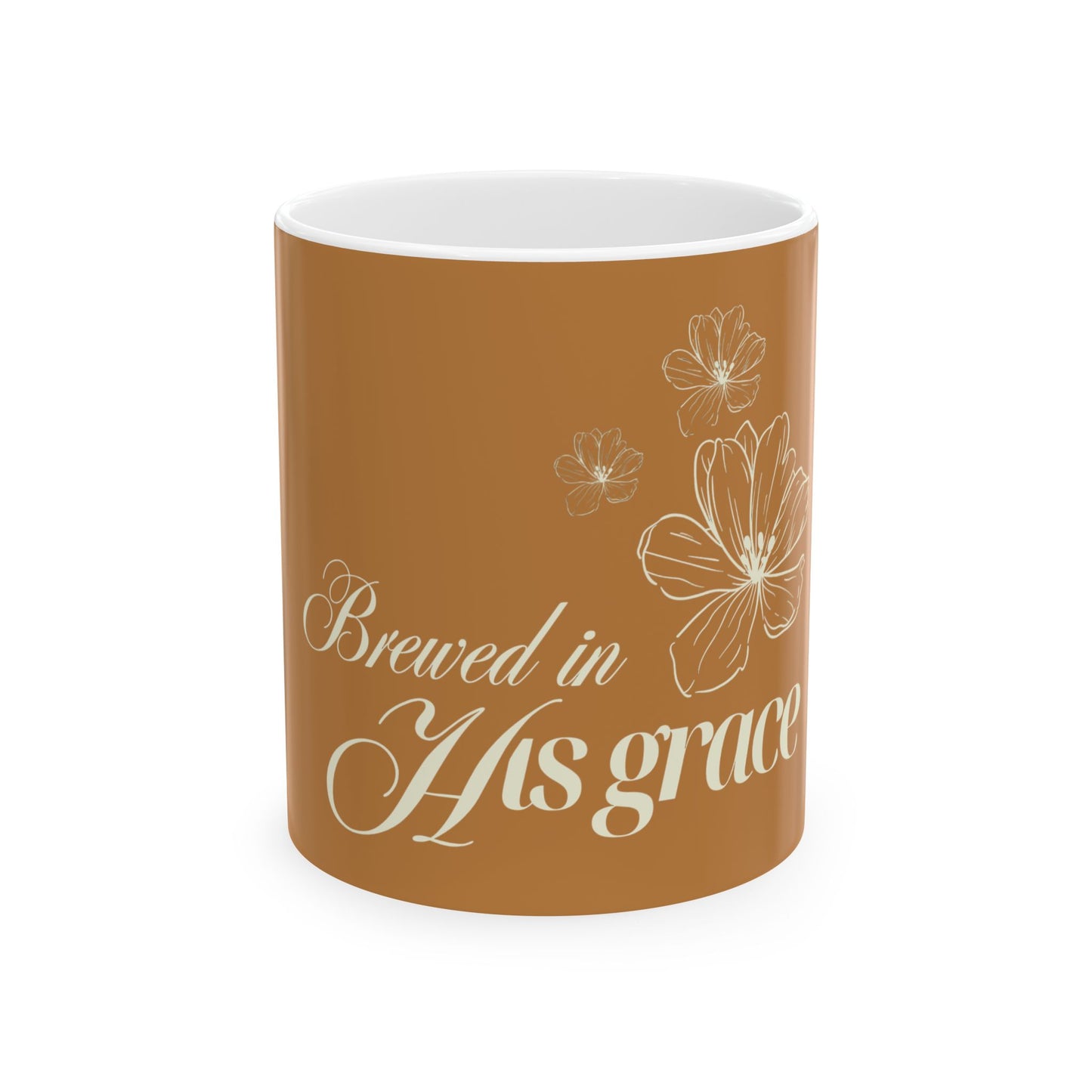 Ceramic Mug - Brewed in his Grace Coffee Mug, Warm and Stylish Cuppa