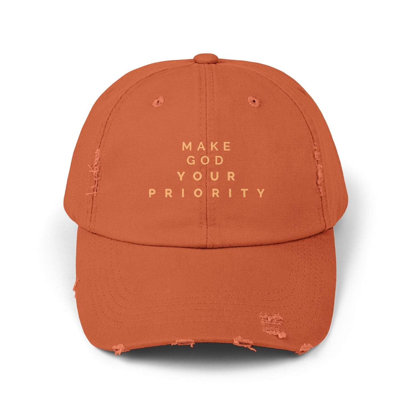 Make God your Priority Distressed Cap